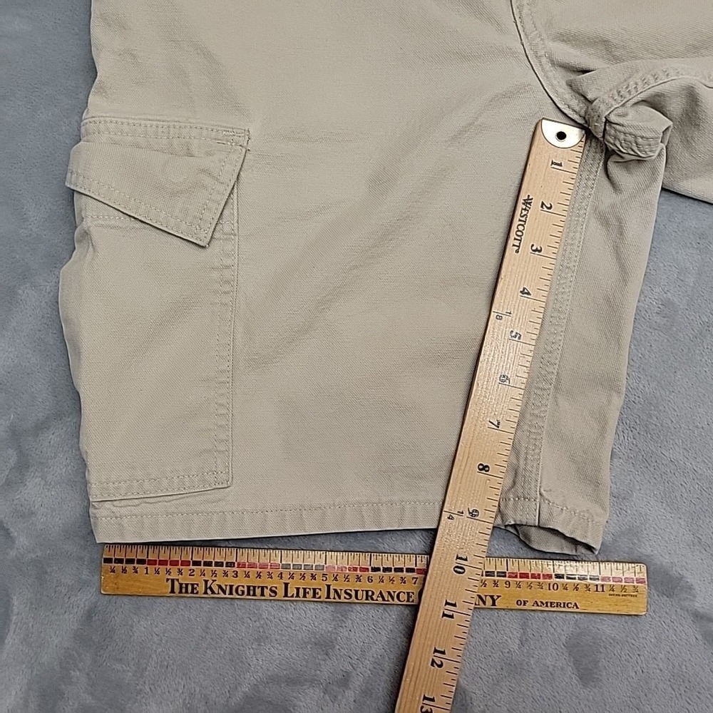 Carhartt Canvas Cargo Shorts Mens 36 Tan Khaki Workwear Utility Hiking Outdoors - Picture 7 of 7
